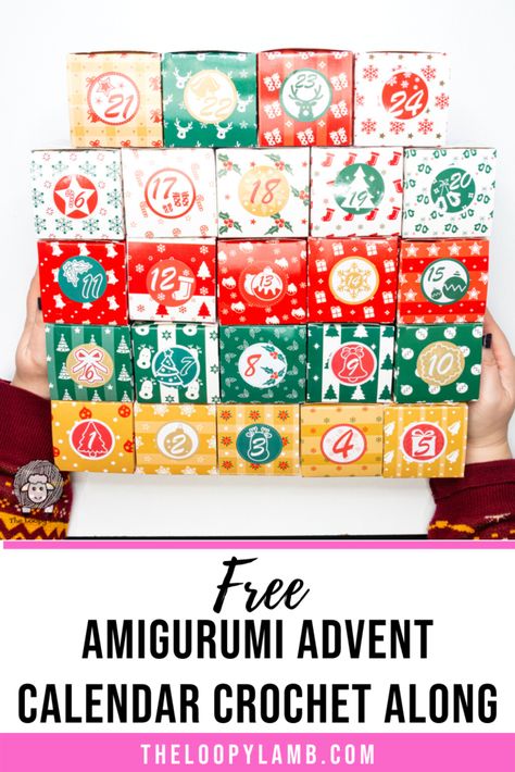 Advent Calendar Crochet, Crochet Advent Calendar, Beautiful Amigurumi, Crochet Bloggers, Quick Crochet Projects, Christmas Crochet Patterns Free, Winter Holiday Crafts, Clothes Toys, Diy Advent Calendar