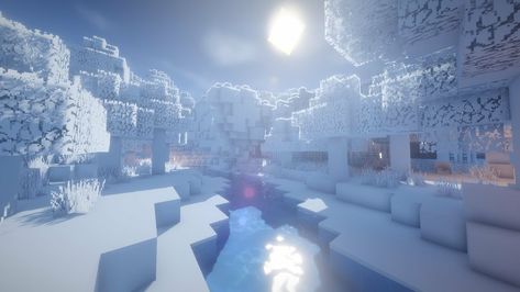 Hyperpop Wallpaper, Winter Wallpapers, Mc Wallpaper, Minecraft Banners, Minecraft Pictures, Minecraft Cottage, Minecraft Wallpaper, Winter Background, Minecraft Architecture