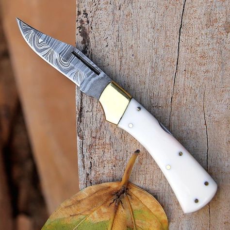 Handmade Damascus steel Personalized Pocket Knife Groomsman Gift Folding Knife camping Gift for Boyfriend Men Birthday Anniversary EDC Gift Item Description Full Length : 7.5" Blade Length : 3.5" Handle Length : 4 Handle Material : Blue Wood & Brown wood with Brass clips #handmade #explore Men Birthday, Groomsman Gift, Blue Wood, Camping Gifts, Man Birthday, Folding Knife, Hunting Knife, Damascus Steel, Folding Knives