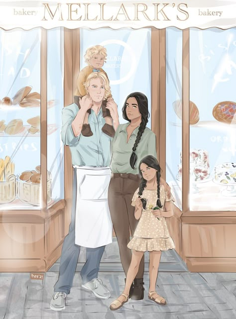 Lynx Illustration on Twitter: "I finished my “On the Bakery’s porch” series of illustrations! It’s about Mellark’s Bakery through the years. Upload it altogether. #HungerGames #Peeta #PeetaMellark #everlark #toastbabies… https://t.co/tAtv0ZaRig" Lynx Illustration, Everlark Fanart, Hunger Games Drawings, Hunger Games Fanart, Hunger Games Fan Art, The Hunger Game, Die Tribute Von Panem, Peeta And Katniss, Katniss Peeta