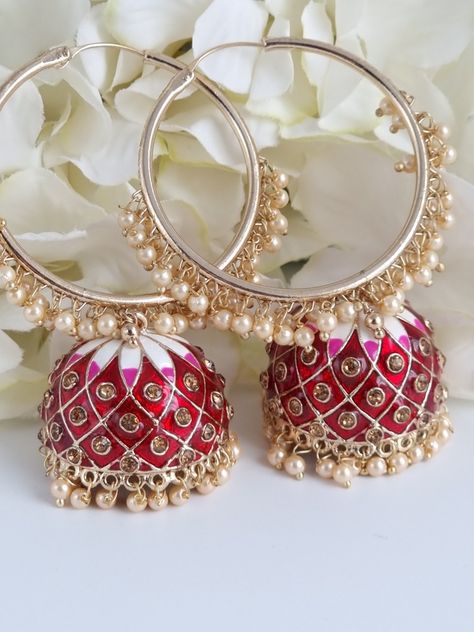 #balijhumki #hoopjhumki #indianjewelry #indianearrings #jhumki #earrings Pearl Earrings Indian, Tikka Jewelry, Shine Like A Star, Jewelry Pakistani, Girlfriend Jewelry, Asian Jewelry, Fancy Jewellery Designs, Earrings Indian, Indian Jewellery Design Earrings