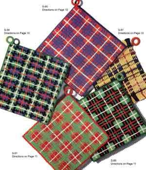 Tartan Potholder | Crochet Patterns Crochet Tartan, Potholder Patterns Free, Vintage Potholders, Steel Crochet Hooks, Potholder Patterns, Crochet Potholders, Crochet Vintage, Crochet Kitchen, Crochet Dishcloths