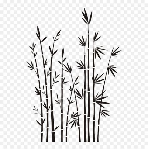 Bamboo Tree Drawing, Bamboo Silhouette, Bamboo Sketch, Bamboo Clipart, Bamboo Vector, Vector Free Png, Bamboo Drawing, Branch Drawing, Japanese Plants