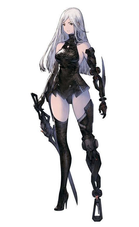 Gayle Alt Costume 3 Art - NieR Reincarnation Art Gallery Reincarnation Art, Nier Reincarnation, Nier Characters, Celana Jogger Wanita, Hunter Art, Female Artwork, Nier Automata, Game Character Design, Female Character Design