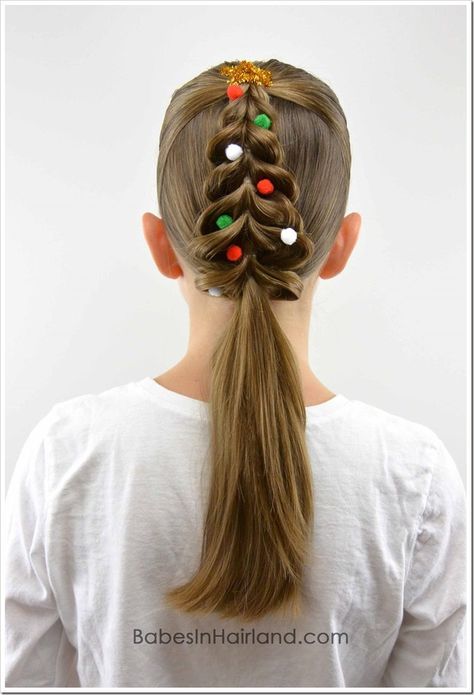 Christmas Hairstyles for Little Girls.  #hair #hairstyles #haircut  #hairstylesforshorthair  #hairstylesforcurlyhair  #hairstylesforthinhair  #girlshair #girlshairstyles  #hairstylesforgirls Hairstyles For Christmas, Christmas Tree Hair, Christmas Party Hairstyles, Tree Braids, Christmas Dance, Christmas Hairstyles, Men Hairstyles, Holiday Hairstyles, Christmas Hair