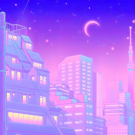 Light Purple Aesthetic Anime, Pastel Vaporwave Aesthetic, Pastel Cyberpunk, Pastel Vaporwave, Pastel City, Pastel Space, Pastel Aesthetic Room, Bright Colors Art, Vaporwave Wallpaper