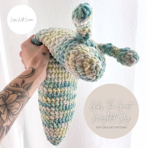 The Giant Weighted Slug Crochet Pattern PDF: Gibs Labrynth Crochet Patterns, Weighted Amigurumi, Crochet Furby Pattern, Large Crochet Amigurumi Free Patterns, Slug Crochet Pattern Free, Fidget Crochet Patterns, Weighted Stuffed Animal Diy, Crochet Slug Pattern Free, Weighted Crochet Animals