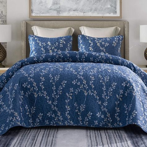 Navy Bedspread, King Size Quilt Sets, King Size Comforter Sets, King Size Comforters, Twin Comforter Sets, Twin Quilt Size, Coverlet Bedding, Queen Size Quilt, Soft Comforter