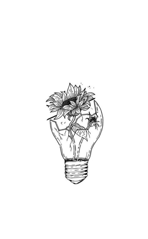 Lightbulb Flower Drawing, Earthy Tattoo Designs, Lightbulb Tattoo Ideas, Lightbulb With Flowers Inside Tattoo, Broken Lightbulb With Flowers, Simple Female Tattoos, Light Bulb With Flowers Tattoo, Jar Tattoo Design, Self Growth Tattoo Ideas