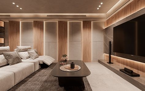 Home Cinema Small Room, Theatre Design Interior, Home Theater Interior Design, Home Theatre Design Ideas, Home Theater Wall Design, Cinema Home Room, Theater Wall Design, Japandi Cinema Room, Home Theatre Design Modern