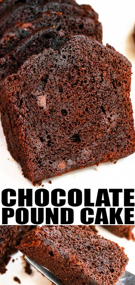 Chocolate Pound Cake From Cake Mix Boxes, Chocolate Sour Cream Pound Cake, Triangle Cake, Chocolate Cake Mix Recipes, Homemade Pound Cake, Chocolate Chip Pound Cake, Cake Magic, Chocolate Decadence, Almond Pound Cakes