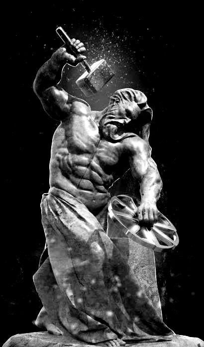 Haephestus God, Greek Masculinity, Hephaestus Tattoo, Statue Greek Mythology, God Of Fire, Ancient Greek Sculpture, Greek Mythology Tattoos, Greek Mythology Gods, God Tattoos