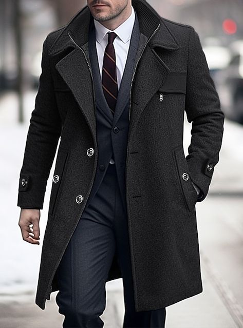 Old Money Coats Men, Men’s Long Coat, Men Winter Coat, Winter Coat Men, Mens Winter Coats, Winter Coats For Men, Mens Winter Fashion Outfits, Long Coat Men, Business Casual Fall