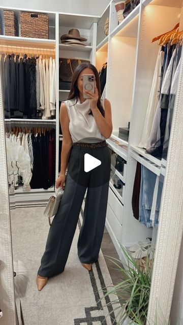 Ava Gardette on Instagram: "Workwear edit with @aritzia!  These grey pants are called the Effortless pants and they’re just that… comfortable and effortless! They come in an array of neutral colors and available in 3 lengths. I’m obsessed with how versatile they are.  All these pieces are a great way to modernize your workwear!   Comment WORKWEAR of you would like these looks messaged to you!  #aritziapartner #liketkit @shop.LTK https://liketk.it/4DHQE" Styling Aritzia Effortless Pant, Cream Pant Outfits Women, Cream Pants Outfit, Aritzia Outfit, Effortless Pants, Pants Outfit Work, Cream Pants, Grey Pants, Work Pants