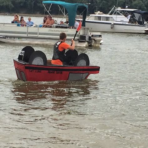 New Richmond Ohio, Cardboard Boat Race, Race Design, Cardboard Boat, Adventure Mom, Senior Games, Summer Traditions, Boat Parade, Boat Projects