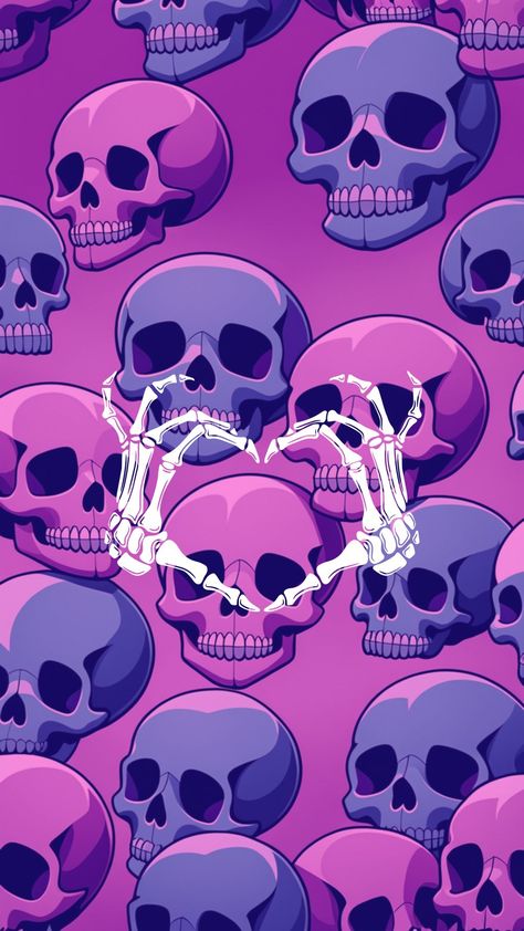 Skulls Wallpaper Aesthetic, Cute Skull Wallpaper, Neon Skull Wallpaper, Skull Art Wallpaper, Alpha Wallpaper, Pastel Goth Wallpaper, Spooky Backgrounds, Mystic Wallpaper, Sugar Skull Wallpaper