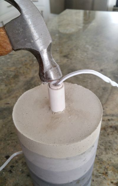 Diy Terrazzo, Diy Floor Lamp, Industrial Pipe Lamp, Diy Table Lamp, Concrete Table Lamp, Small Cafe Design, Concrete Light, Gray Ombre, Make A Lamp