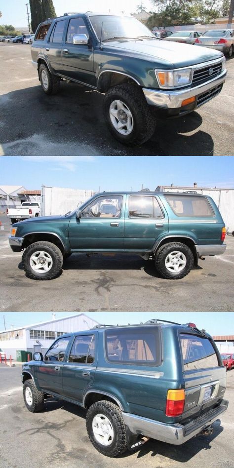 some dents 1995 Toyota 4runner SR5 V6 offroad Toyota 4runner 1995, 4runner Sr5, Toyota 4runner Sr5, Lifted Cars, Toyota Trucks, Side Window, Toyota 4runner, Cruise Control, Automatic Transmission