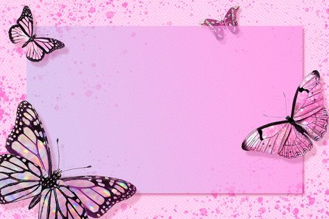 Rectangle pink butterfly frame design element | premium image by rawpixel.com / Techi Butterfly Border Design Frames, Pink Border Design Aesthetic, Pink Butterfly Wallpaper, Butterfly Border, Dope Captions For Instagram, Mehndi Flower, Purple Butterfly Wallpaper, Border Wallpaper, Henna Drawings