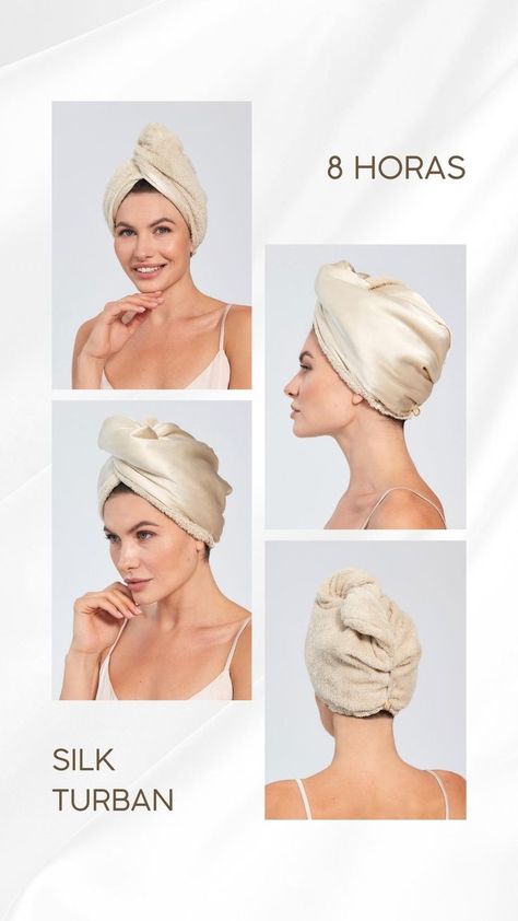 100% Silk & Cotton Terry Reversible Hair Towel | Mulberry Silk Hair Turban | Silk Hair Towel | Mulberry Silk Towel | Turban Towel Wrap Turban Towel, Towel Turban, Hair Towel Wrap, Silk Bonnet, Hair Turban, Terry Towelling, Towel Wrap, Longer Hair, Hair Towel