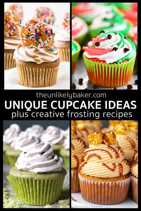 Odd Cupcake Flavors, Designer Cupcakes Ideas, Flavor Cupcakes Recipes, Fun Birthday Cupcakes For Women, New Cupcake Ideas, Unique Flavor Cupcakes, Specialty Cupcakes Ideas, D&d Cupcakes, Crazy Cake Flavors