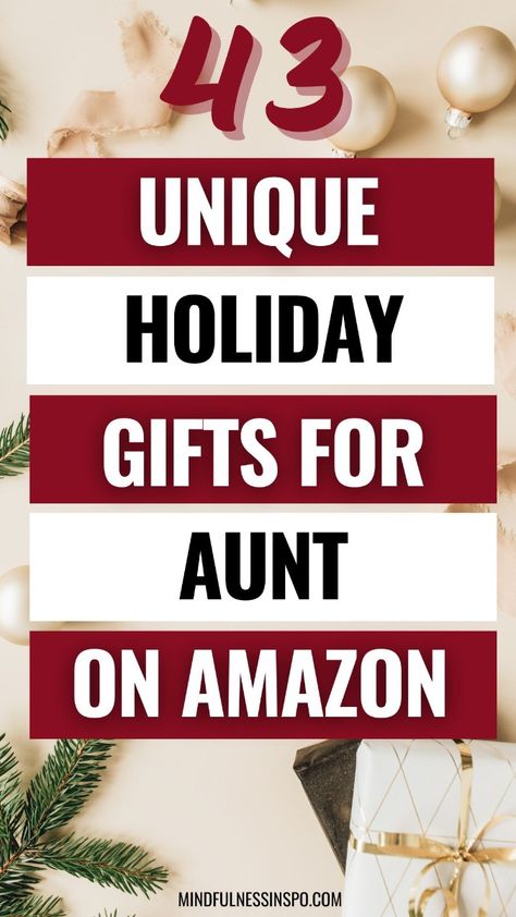 Discover 43 amazing Christmas gifts for your aunt. Thoughtful and unique Christmas presents for aunt to make her holiday special and show love and appreciation! Christmas gift guide for aunt Aunt Christmas Gifts Ideas, Christmas Presents For Aunts, Presents To Make, Gifts For Work Colleagues, Christmas Gifts For Aunts, Gifts For Boyfriend Parents, Amazing Christmas Gifts, Small Christmas Gifts, Cheap Christmas Gifts