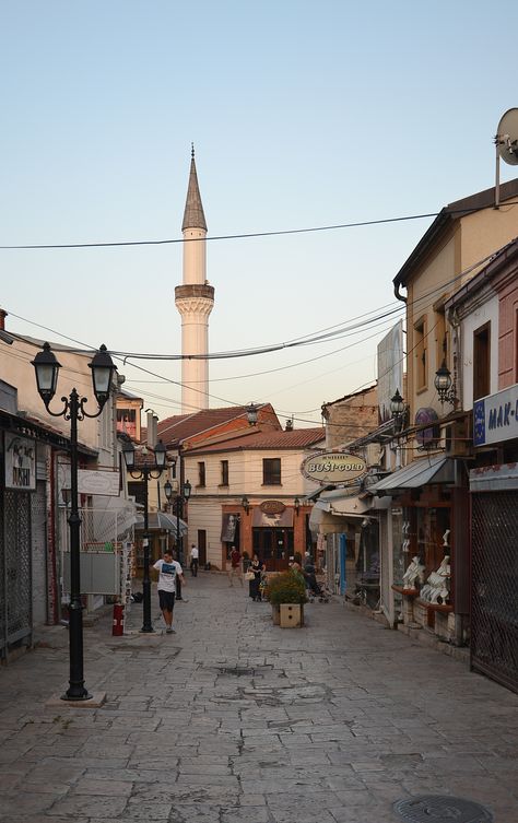 Skopje (Скопје, Shkupi), Macedonia - Old Bazaar Old Bazaar Skopje, Skopje Old Bazaar, Skopje Aesthetic, Macedonia Aesthetic, Balkan Summer, Macedonia Skopje, Balkan Countries, Skopje Macedonia, Villa Apartment