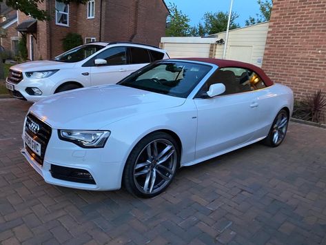 White Audi Convertible, Monk Mode, Audi A5 Convertible, Audi Convertible, White Audi, Audi S5, Classy Cars, Audi A5, Dream Car