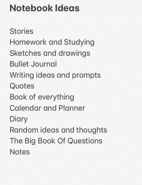 Extra Notebook Ideas, What To Write In An Empty Notebook, What To Use Journals For, What To Use Notebooks For, Things To Do With Empty Notebooks, What To Use A Notebook For, Things To Do With An Empty Notebook, What To Do With An Empty Notebook, Ideas For Empty Notebooks