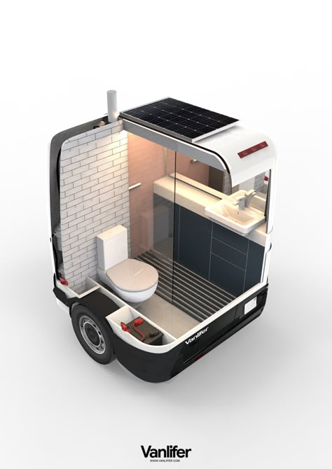 Bathroom Trailer, Shower And Toilet, Motorhome Conversions, Campervan Life, Build A Camper Van, Build A Camper, Van Life Diy, Vw Touran, Campervan Interior