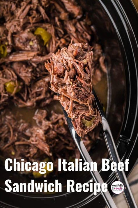 Crockpot Italian Beef Sandwiches Chicago, Spicy Italian Beef Sandwiches, Italian Roast Beef Crock Pot Sandwich Recipes, Chuck Roast Italian Beef Crock Pot Recipes, Chicago Beef Crock Pot, Beef Roast Crockpot Recipes With Italian Seasoning, Italian Beef Crockpot Chicago, Crock Pot Italian Beef Slow Cooker, Chicago Hot Beef Sandwiches