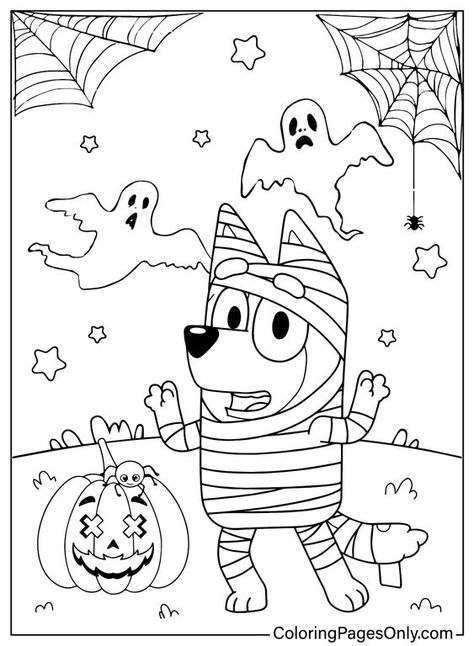 Small Coloring Pages Free Printable, Coloring Pages October, Bluey Halloween Coloring Pages, Second Grade Crafts, Halloween Color Sheets, Halloween Color Pages, Pets Coloring Pages, Halloween Coloring Pages For Kids, Fall Coloring Sheets