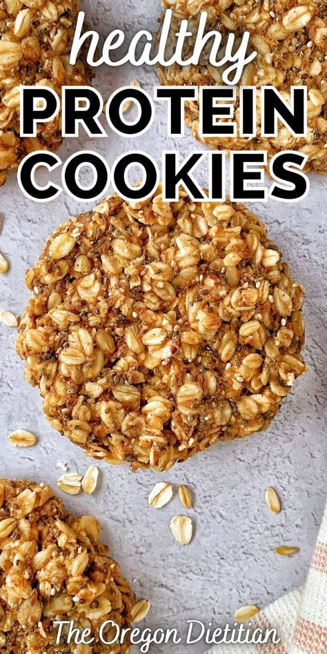 Healthy Protein Cookies, Oat Breakfast Cookies, Oatmeal Protein Cookies, Protein Breakfast Cookies, Oat Breakfast, Breakfast Cookies Healthy, Yummy Healthy Breakfast, Baby Puree, Protein Cookies