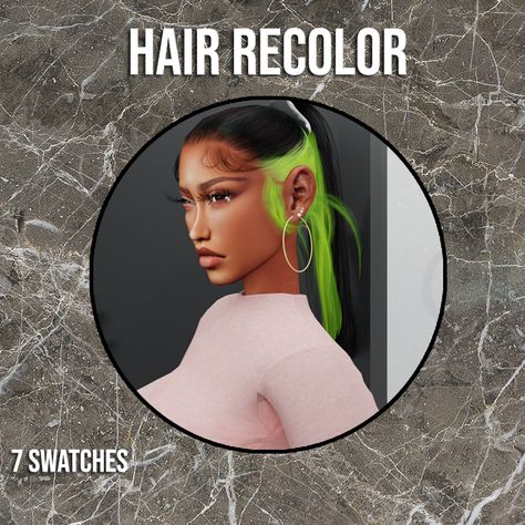 Sims 4 Cc Skunk Stripe Hair, Skunk Ponytail, Sims 4 90s Hair, Sims Cc Patreon, Sims Collection, Cc Patreon, Skunk Stripe, Sims 4 Black Hair, The Sims 4 Skin