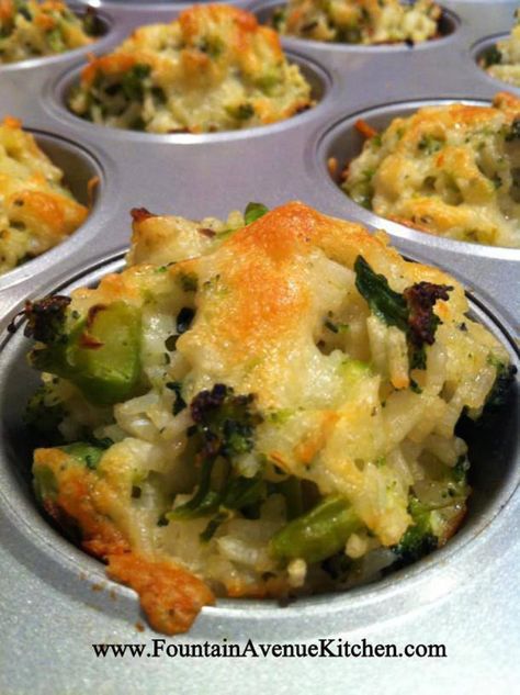 Baked Cheddar Broccoli Rice Cups – The Fountain Avenue Kitchen Broccoli Cups, Cheddar Broccoli Rice, Rice Cups, Recipes Broccoli, Cheesy Broccoli Rice, Broccoli Dishes, Cups Ideas, Cheesy Broccoli, Cheese Casserole