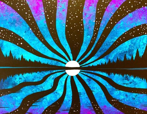 Canvas Art Painting Acrylic, Paintings Ideas, Painting Stuff, Trippy Painting, Neon Painting, Hippie Painting, Cute Canvas Paintings, Canvas Painting Designs, Canvas Ideas