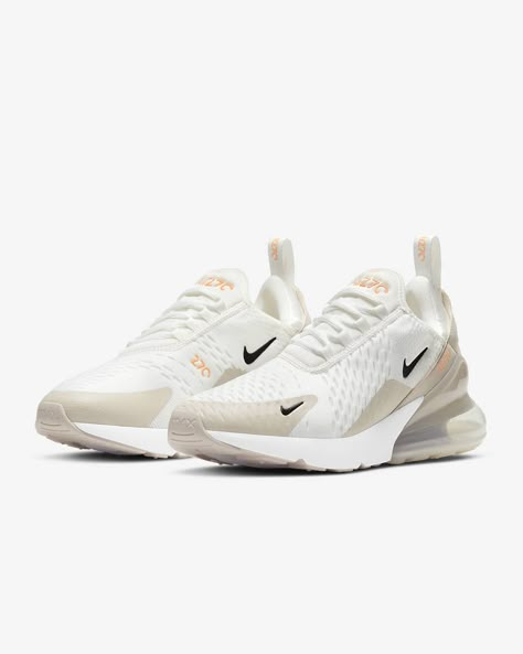 Nike Air Max 270 Women's Shoe. Nike.com Athletic Tennis Shoes, Outfits With Nike Air Max 270, Nike 270 Women Outfit, Air 270 Nike, Nike 270, Preppy Shoes, Trendy Shoes Sneakers, Nike Shoes Air Max, Dr Shoes