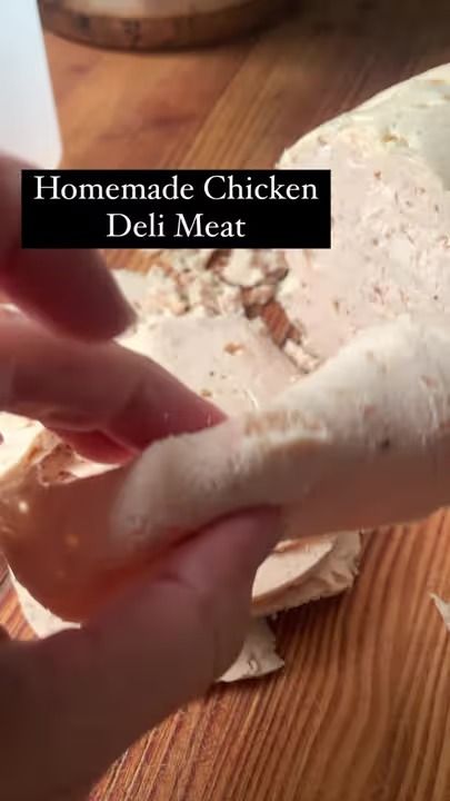 Homemade Chicken Deli Meat Lunch meat, or deli meat, is pretty tasty s... | Deli Meat | TikTok Ground Meat Sandwich Recipes, Homemade Chicken Deli Meat, Homemade Chicken Lunch Meat, Chicken Lunch Meat Recipes, Make Your Own Deli Meat, Chicken Deli Meat Recipes, Diy Lunch Meat, Diy Deli Meat, Homemade Lunchmeat