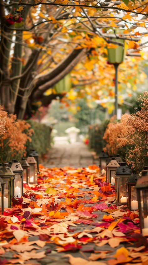 40+ Fall Wedding Ideas That Will Inspire You (Cake, Aisle, Table, Ceremony Decor, And More!) Autumn Wedding Isles Decoration, Fall Wedding Isles, Fall Ceremony Decorations, Irish Wedding Vows, Fall Reception, Autumn Reception, Fall Ceremony, Fall Wedding Ceremony, Aisle Decorations