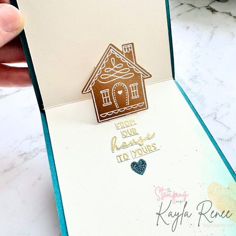 Inside Pop Up Card using Stampin’ Up! Humble Home Bundle Su Humble Home Cards, Stampin Up Humble Home Cards, Stampin Up Pop Up Cards, Stampin Up Humble Home, Stampin Up Mini Catalog 2024, Humble Home Stampin Up Cards, House Cards, Humble Home, Holiday 2024