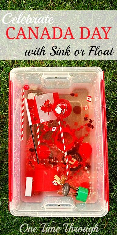 CANADA DAY SCIENCE: Using Canadian symbols for SINK or FLOAT!  {One Time Through} Canadian Activities, Canada Day Activities, Canada Activities, Canada Crafts, Canada For Kids, Summer Daycare, Canadian Symbols, Canada Day Fireworks, Canada Day Crafts