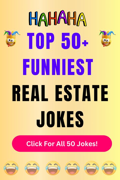 Check Out The Top 50+ Funny Real Estate Jokes And Puns. Click For All 50+ Hilarious Real Estate Jokes! Real Estate Jokes, Realtor Funny, Retirement Jokes, Jokes And Puns, Funny Real Estate, Real Estate Humor, Math Test, Math Books, Very Funny Jokes