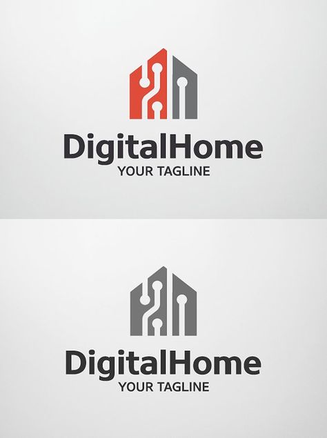 Digital Home - Smart Home Logo Template Smart Home Logo Design, Smart Home Logo, Home Logo Design, Pharmacy Logo, Writer Logo, Property Branding, Inspiration Logo Design, Tech Logo, Logo Typography