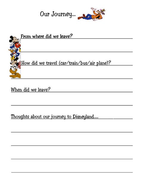 Create your own Disney Travel Journal Kids version, it's educational for kids to learn to journal and a great keepsake from your magical trip. Disney Travel Journal, Disney Park Secrets, Cruise Journal, Vacation Itinerary Template, Disney Autograph Books, Disneyland Ideas, Disney Journal, Memory Book Ideas, Disney With Kids