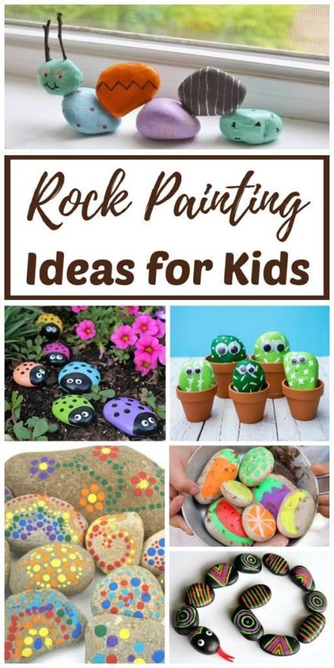 Rock Painting Ideas For Kids, How To Paint Rocks, Painting Ideas For Kids, Crafts Fall, Paint Rocks, Rock Painting Ideas, Painted Rocks Kids, Easy Arts And Crafts, Learn How To Paint