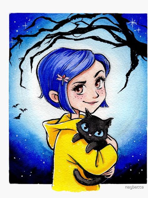 Coraline Drawing, Leaf Stamp, Coraline Art, Tim Burton Characters, Ariel Little Mermaid, Decorative Stamps, Watercolor Mermaid, Baby Ariel, Crafting Tools