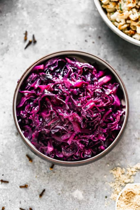 German Red Cabbage - Tastes Better From Scratch Spiced Red Cabbage, Cooked Red Cabbage, German Red Cabbage, Red Cabbage With Apples, Pickled Red Cabbage, Red Cabbage Recipes, German Food Authentic, Braised Red Cabbage, Food Authentic