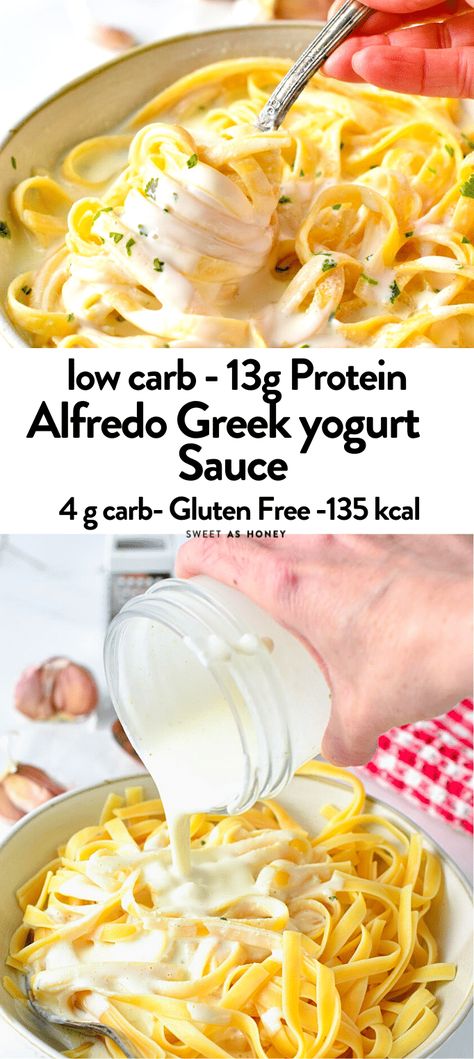 Yogurt Pasta Sauce, Yogurt Alfredo Sauce, Low Calorie Alfredo Sauce, Greek Yogurt Pasta Sauce, Traditional Alfredo Sauce, Greek Yogurt Alfredo Sauce, Low Fat Alfredo Sauce, Healthy Alfredo Sauce Recipe, Yogurt Pasta