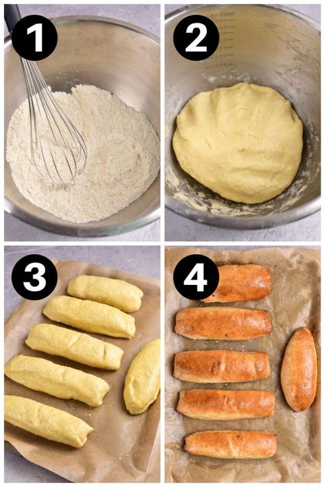 How to make keto hot dog buns Keto Hot Dogs, Keto Hot Dog Buns, Hot Dog Buns Recipe, Keto Brood, Keto Buns, Homemade Buns, Grain Free Bread, Best Keto Bread, Lowest Carb Bread Recipe