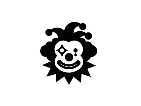 clown by Ilker Türe on Dribbble Clown Logo, Circus Logo, Childhood Memories 80s, Dj Logo, Circus Poster, Playing Cards Design, Graffiti Characters, 카드 디자인, Logo Project